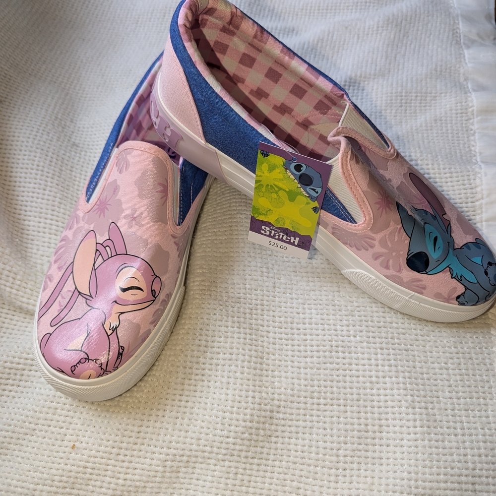 Disney‎ Pink and Blue Flats with Whimsical Marine Design